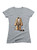Heather grey Bare Essentials Juniors V-Neck T-Shirt