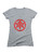 Heather grey The Axis of Anarchy Logo Juniors V-Neck T-Shirt