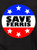 Close up Save Ferris Badge Juniors V-Neck T-Shirt