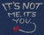 Image Closeup for It's Not Me It's You Girls T-Shirt