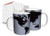 Image for World Map Black and Silver Coffee Mug