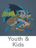 Thumbnail image for the Batman Youth and Kids T-Shirt category