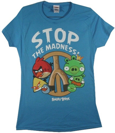 Angry Birds Women White Printed T-shirt – teststore