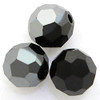 Swarovski 5000 9mm Round Beads Jet Hematite  (12 pieces)