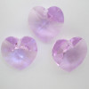Swarovski 6228 10mm Xilion Heart Pendants Violet (18 pieces)