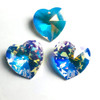 Swarovski 6228 28mm Xilion Heart Pendants Crystal AB  (2 pieces)