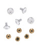 Swarovski Gold 53005 34ss (~7.15mm) Crystal Rivets with 4.2mm shank: Air Blue Opal