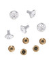 Swarovski Gold 53005 34ss (~7.15mm) Crystal Rivets with 4.2mm shank: Indian Pink