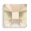 Swarovski 2483 10mm Square Flatback Crystal Golden Shadow