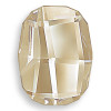 Swarovski 2585 10mm Graphic Flatback Crystal Golden Shadow