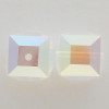 Swarovski 5601 4mm Cube Beads White Opal AB