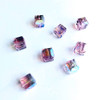 Swarovski 5601 6mm Cube Beads Light Amethyst AB  (18 pieces)