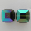 Swarovski 5601 8mm Cube Beads Morion AB