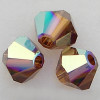 Swarovski 5301 8mm Bicone Beads Smoked Topaz AB