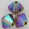 Swarovski 5328 4mm Xilion Bicone Beads Smoky Quartz AB 2x