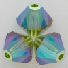 Swarovski 5328 6mm Xilion Bicone Beads Olivine AB 2X