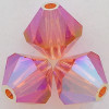 Swarovski 5328 6mm Xilion Bicone Beads Padparadscha AB 2X