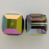 Swarovski 5601 8mm Cube Beads Crystal Vitrail Medium
