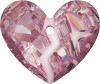 Swarovski 6263 36mm Forever 1 Heart Pendant Crystal Antique Pink