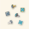 Swarovski Gold 53501 6mm 4428 Fancy Stone Rivets : Crystal Golden Shadow