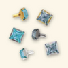 Swarovski Gold 53502 8mm 4428 Fancy Stone Rivets : Crystal