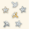 Swarovski Gold 53700 6mm 4745 Fancy Stone Rivets : Crystal