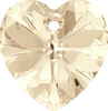 Swarovski 6228 18mm Xilion Heart Pendants Light Silk (72 pieces)