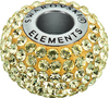 Swarovski 80101 14mm BeCharmed Pavé Beads with Jonquil Chatons on Gold base (12 pieces)