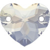 Swarovski 3259 12mm Heart Sew On Stones Crystal Silver Night