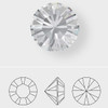 Swarovski 1028 3pp Xilion Round Stones Crystal Silver Shade