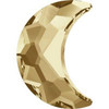 Swarovski 2813 10mm Moon Flatback Crystal Golden Shadow