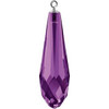 Swarovski 6531 24mm Pure Drop (half hole)-classic cap Pendants Amethyst Gold