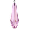 Swarovski 6531 24mm Pure Drop (half hole)-classic cap Pendants Crystal Lilac Shadow Rose Gold