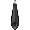 Swarovski 6531 24mm Pure Drop (half hole)-classic cap Pendants Jet GunMetal