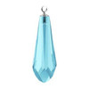 Swarovski 6531 34mm Pure Drop (half hole)-classic cap Pendants Aquamarine Rhodium