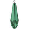 Swarovski 6531 34mm Pure Drop (half hole)-classic cap Pendants Emerald Gold