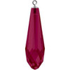 Swarovski 6531 34mm Pure Drop (half hole)-classic cap Pendants Ruby GunMetal