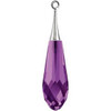 Swarovski 6532 21mm Pure Drop (half hole)-trumpet cap Pendants Amethyst Gold