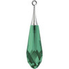 Swarovski 6532 21mm Pure Drop (half hole)-trumpet cap Pendants Emerald Rose Gold