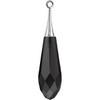 Swarovski 6532 31.5mm Pure Drop (half hole)-trumpet cap Pendants Jet GunMetal