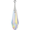 Swarovski 6532 44mm Pure Drop (half hole)-trumpet cap Pendants Crystal AB Rhodium