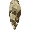 Swarovski 6540 20mm Twisted Drop (half hole) Pendants Smoky Quartz