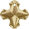 Swarovski 6867 18mm Greek Cross Pendants Crystal Golden Shadow