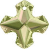 Swarovski 6867 18mm Greek Cross Pendants Crystal Luminous Green