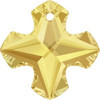 Swarovski 6867 18mm Greek Cross Pendants Crystal Metallic Sunshine