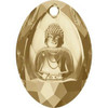 Swarovski 6871 28mm Buddha Pendants Crystal Golden Shadow