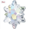 Swarovski 2753 14mm Edelweiss Flatbacks Crystal AB Frosted