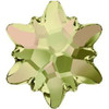 Swarovski 2753 10mm Edelweiss Flatbacks Crystal Luminous Green