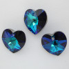 Swarovski 6202 28mm Heart Pendant Crystal Bermuda Blue