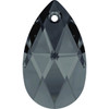 Swarovski 6106 16mm Graphite Pearshape Pendants . Graphite brings a dark and strong, bluish gray-black tone to the palette that features an entirely homogenous surface, rendering it ideal for creating graduated transitions between Crystal Silver Night and Jet.  . Swarovski Crystal is the finest quality precision-cut crystal in the world. Fashionable and sophisticated styles are infused with rich colors and lavish coatings. SWAROVSKI ELEMENTS are essential in creating captivating jewelry designs of exceptional radiance and quality.